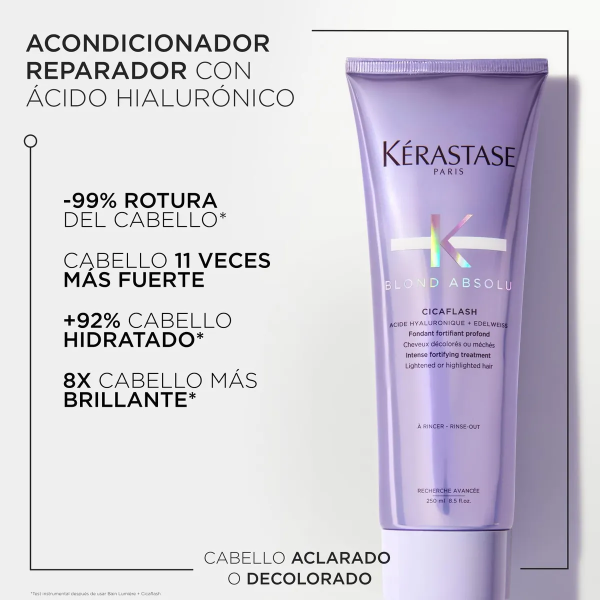 Kérastase Blond Absolu Fondant Cicaflash Acondicionador Reparador Cabello Rubio 250ml - Imagen 6