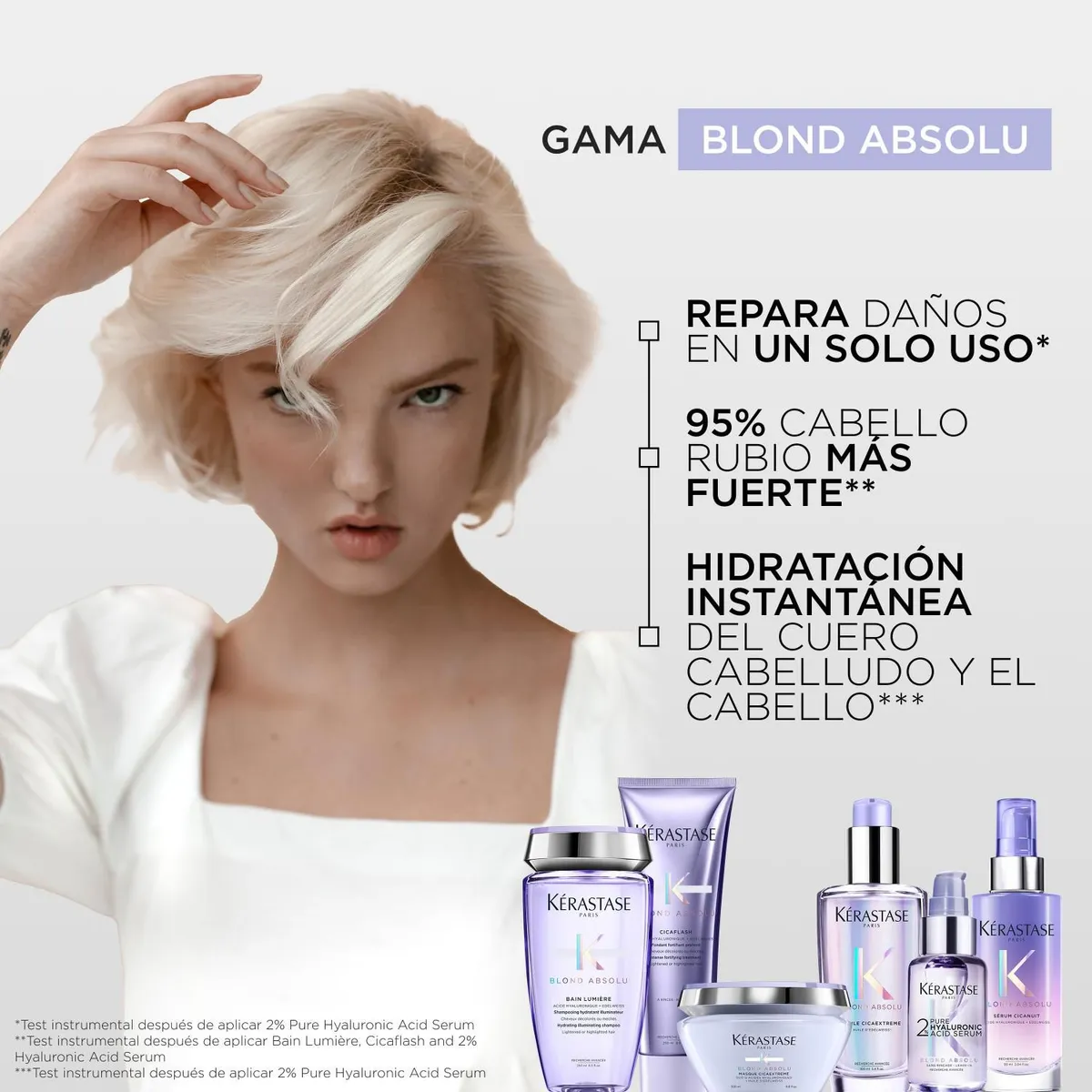 Kérastase Blond Absolu Fondant Cicaflash Acondicionador Reparador Cabello Rubio 250ml - Imagen 4