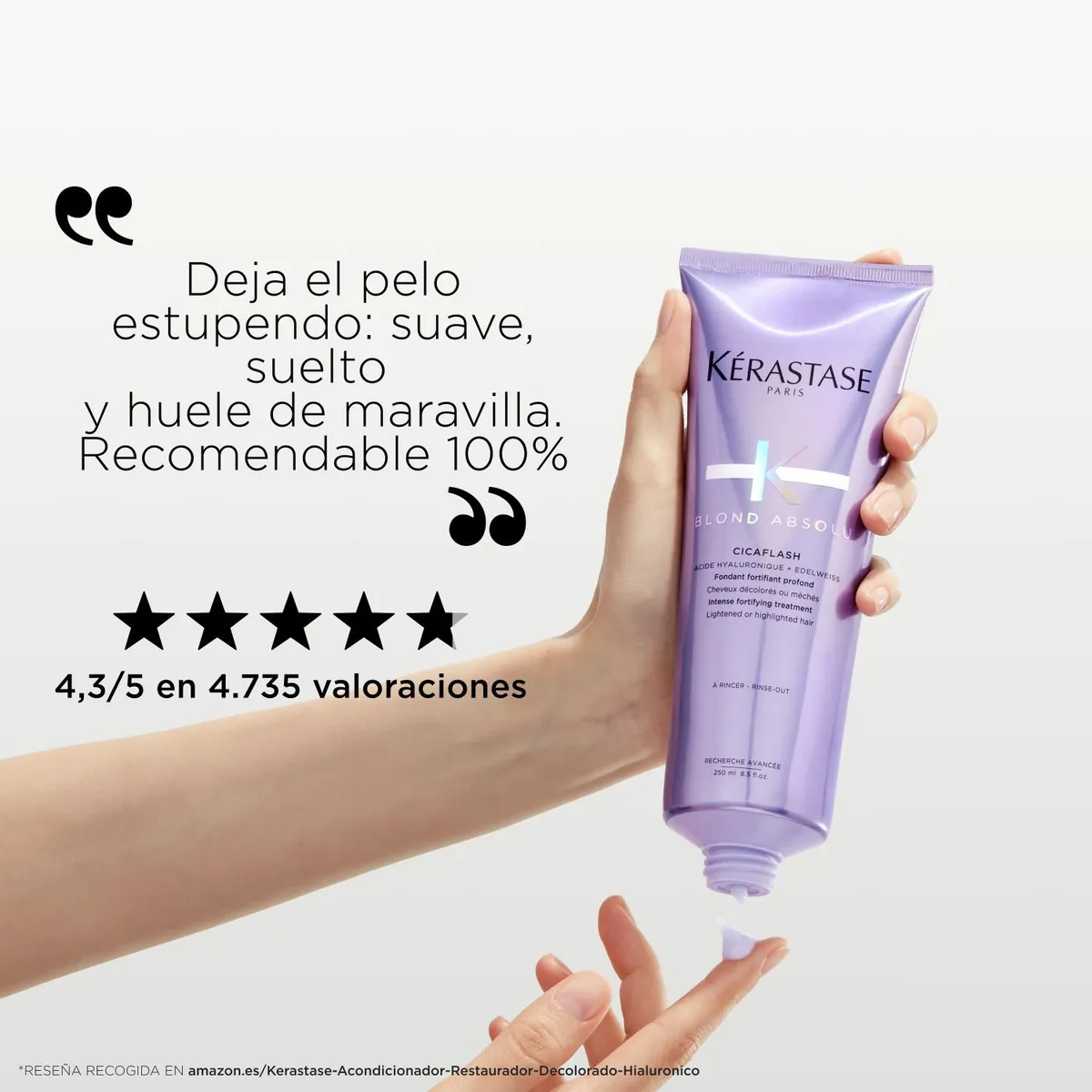 Kérastase Blond Absolu Fondant Cicaflash Acondicionador Reparador Cabello Rubio 250ml - Imagen 2