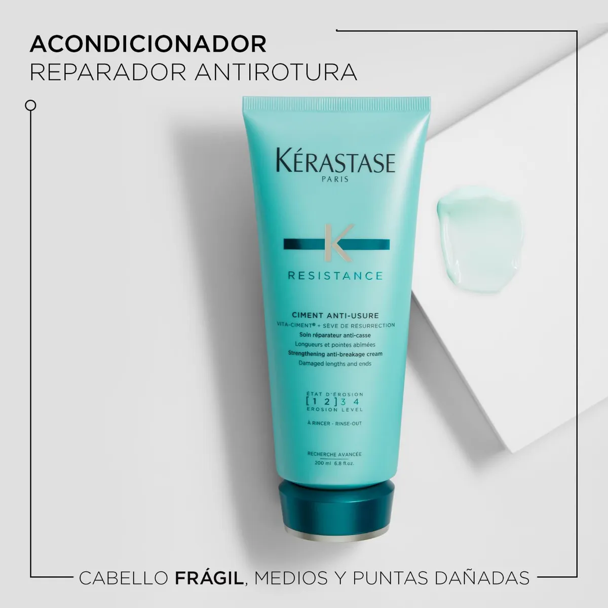 Kérastase Resistance Ciment Anti-Usure Acondicionador Reparador Anti-Quiebre 200ml - Imagen 4