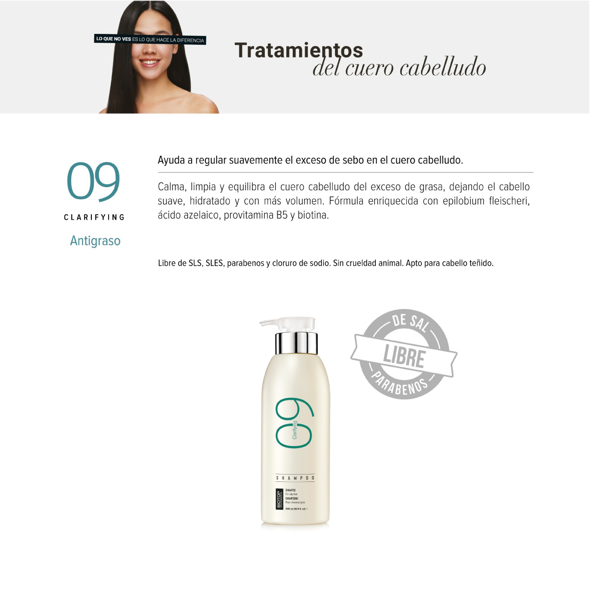 Biotop 09 Deep Clarifying Shampoo 500ml - Imagen 3