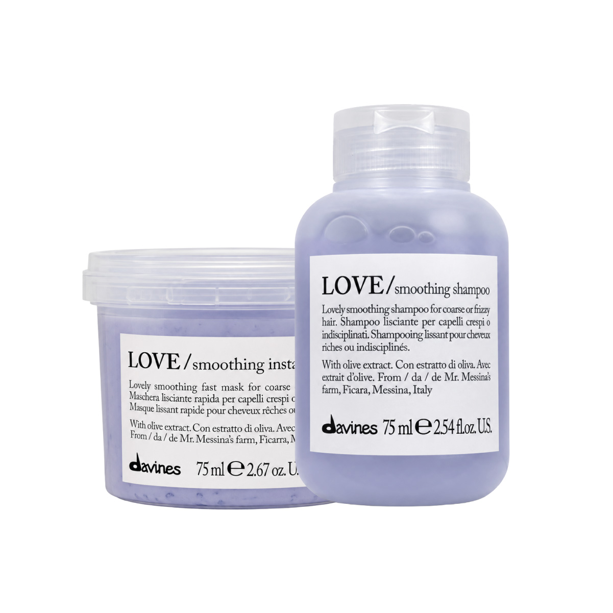 REGALO | Davines LOVE Smoothing Travel Size – Shampoo 75ml + Conditioner 75ml